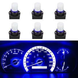 Hovom 6PCS T10 Car LED Light Bulb, 12V 194 W5W Car Instrument Cluster Light Bulb, Super Bright Automotive Bulb Replacement for Dashboard Panel Gauge Indicator Lamp License Plate Lights (Blue)