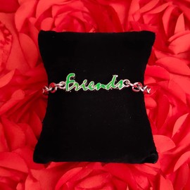 M Men Style Friend Charm Link Chain Bracelet Green Metal Bracelet For Boys And Girls FriendSBr2022219