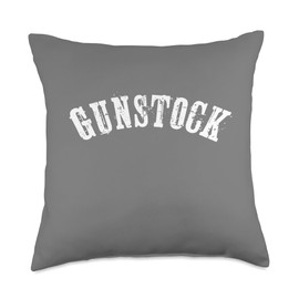 Gunstock Mountain New Hampshire Bold Rustic Grungy Ski Skier Throw Pillow