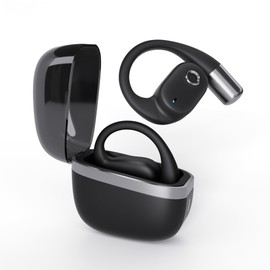 VEN-DENS Bluetooth 5.4 Open-Ear Headphones, Wireless Sport Earbuds with Air Conduction, Ergonomic Ear Hook Design, 45 Hours Playtime, 16.2mm Bass Drivers, Hi-Fi Sound for Running and Workouts