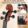 Kmise Violin 4/4 Full Set, High Density Ebony Violins, Glossy