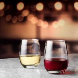 Libbey 231 Stemless Wine Glasses, 15.25-ounce, Set of 12