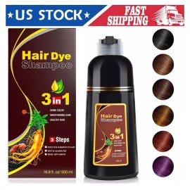 MEIDU Lot Of 4 Bottles Hair Dye Shampoo – 3-in-1 Permanent Color Mix Lot