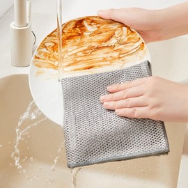 DAYOLD X Multipurpose Wire Dishwashing Rags 4-Pack, Multifunctional Non-Scratch Wire Dishcloths, Kitchen Cleaning Towels for Counters