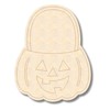 Unfinished Wood Etched Jack o' Lantern Pail Shape | Paint