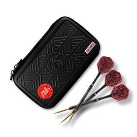 Shot Dart Tactical Dart Case Dart Box Wallet Storage for Darts, black, tribal