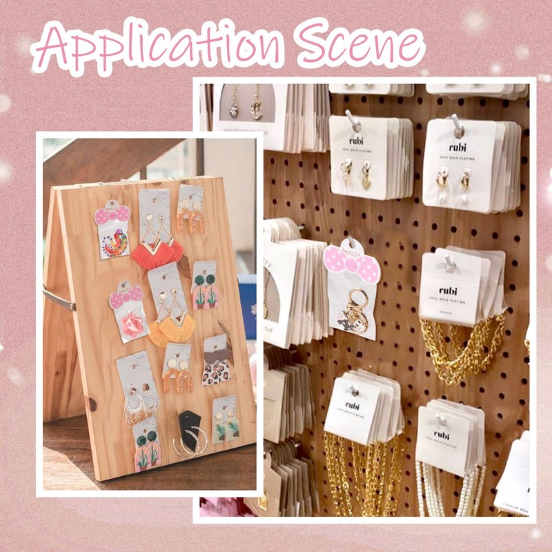 Beadthoven 100Pcs Cellophane Bags Jewelry Display Bags Rectangle Jewelry Organizer