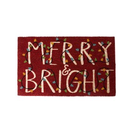 Notrax Merry & Bright, Vinyl-Backed Natural Coir Doormat, Entry Mat for Indoor or Outdoor Use, 18""x30"", C12 (C12S1830MB)"