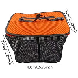 AIMALL Floating Fishing Net Bag 15.75x12.20x11.42 Inch Collapsible Fish Protection Basket Quick-Drying Portable Storage Bag for Sea Fishing