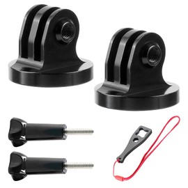 Higatful 2PC Alumium Tripod Mount Adapter Compatible with Gopro Hero 12, 11, 10, 9, 8, 7, 6, 5, 4, 3+, Hero Session, Fusion, Go pro Max, Ak aso, DJI OSMO Action 4 3 2 Cameras