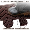 VivaNest Coffee Brown Geometry Outdoor Indoor Entrance Doormats, Absorbent Durable