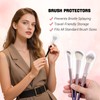 FrostyFlair Make-up Brush Protector, 20 Pieces Dustproof Cosmetic Brush Covers