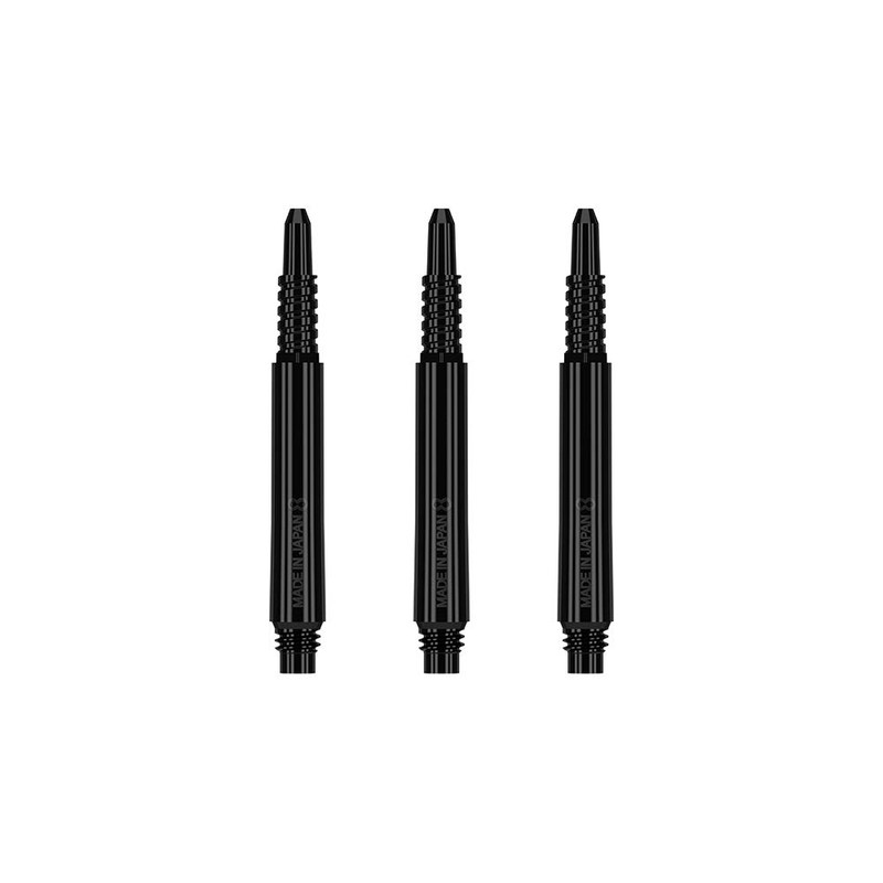 8 Flight Regular-Fixed Black Medium 33mm Pack of 3 Shafts