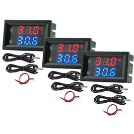 Measurement 4~30V Direct Power Supply Red + Blue Dual Display Digital Thermometer with Waterproof Metal Sensor Temperature Sensor (3)