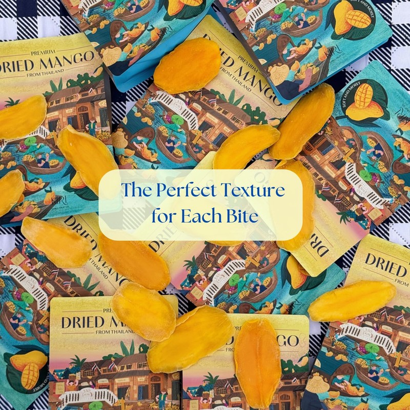 KIRI Premium Dried Mango from Thailand (2 Packs), Soft &