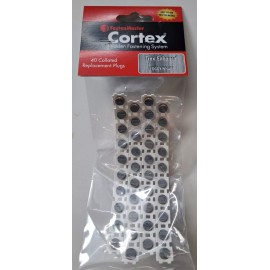 Made from:  Trex Foggy Wharf Composite Decking 40 COLLATED FASTENMASTER CORTEX TREX ® FOGGY WHARF PLUGS COMPOSITE DECKING