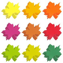 Kisston 360 Pcs Fall Leaf Cutouts Paper 3.9 Inch Leaf Cutouts for Bulletin Board Autumn Colored Maple Leaves Shaped Die Cuts for Thanksgiving DIY Craft Projects Classroom Decor(Maple Leaf)