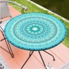 Unbranded Round Tablecloth Fitted Elastic Table Cover Waterproof Table Cloth