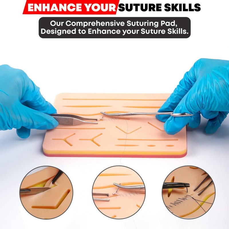 STELLMACHER 38 Pcs Suture Practice Kit Complete Kit for Medical