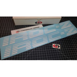 IROC-Z Faded Blind Door Decals Third Gen Camaro Stickers Select Color: (Gloss White, 2.0" x 20.0")