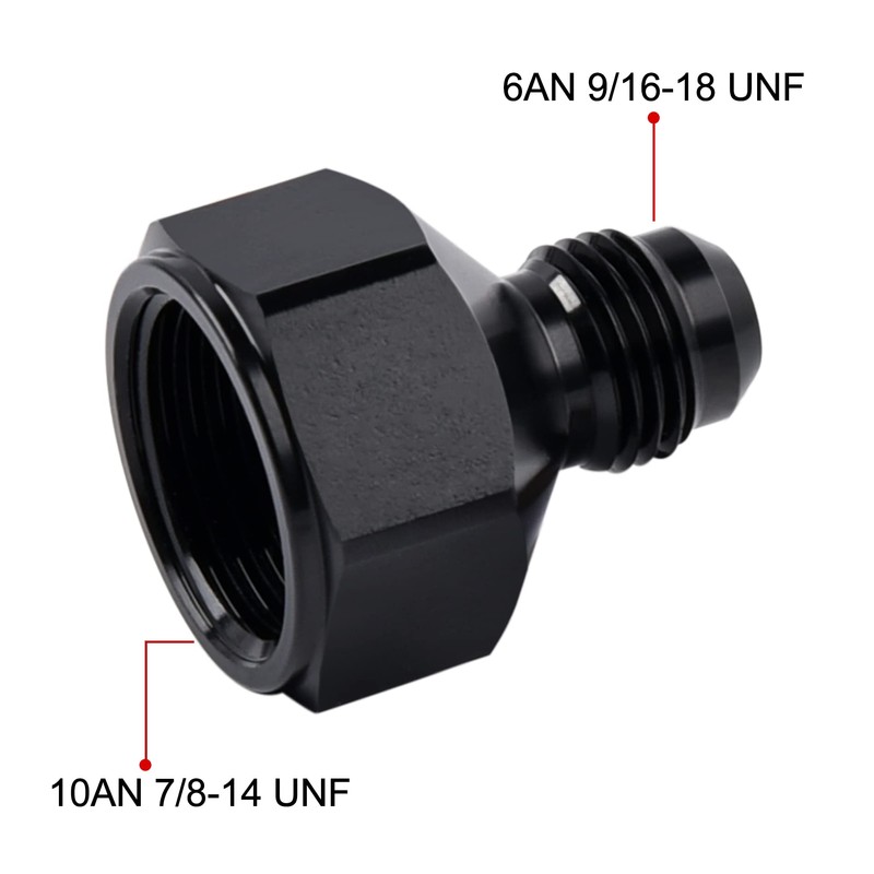 EVIL ENERGY 10AN Female to 6AN Male Flare Reducer Adapter