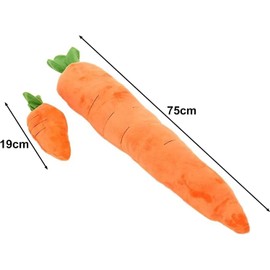 Carrot Shape Pet Plush Toy with Sound, Cute Carrot with Soft Squeaker, Best Pet Supplies Crinkle Dog Toy for Small, Medium, and Large Breeds, Bite-Resistant Soft Comfortable Dog Toys