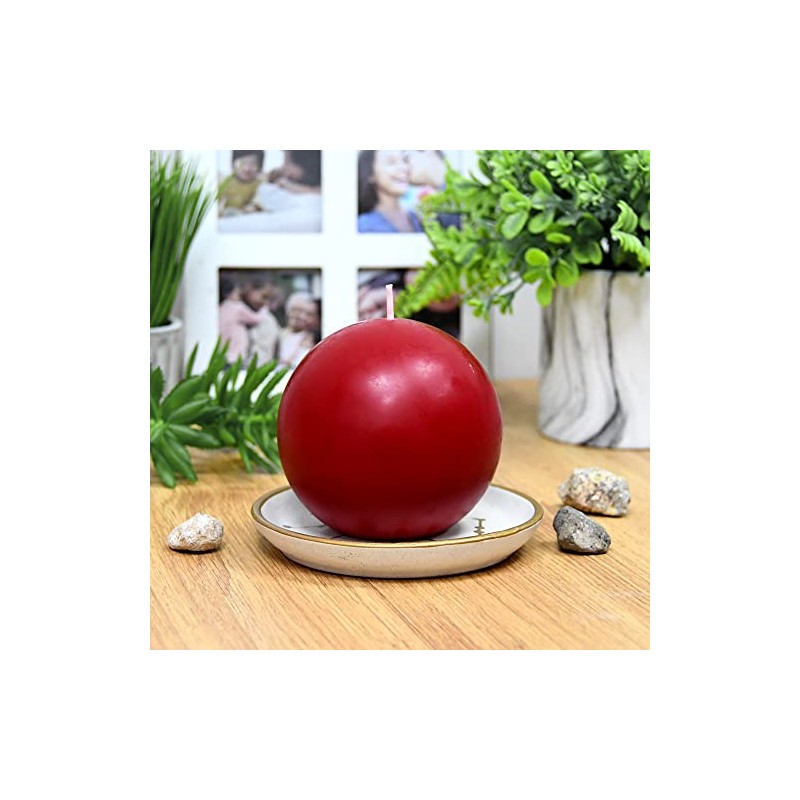 4 Inch Red Ball Candles