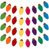 4Pcs Felt Christmas Light Bulbs Garland Colorful Holiday Banner Decor