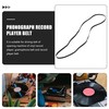 2pcs Black Rubber Record Belt,Vinyl Record Player Replacement Strap for