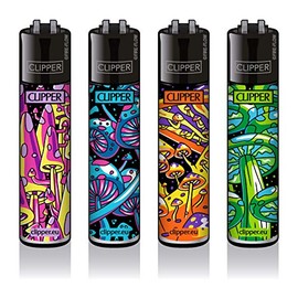 Clipper® Lighters, Shrooms #7, Set of 4