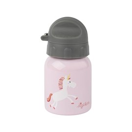Sigikid 25375 Stainless Steel Drinking Bottle Unicorn 250 ml Recommended for Children from 1 Year Old, Robust, Leak-Proof, Shatterproof
