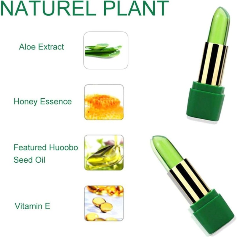 Aloe Vera Lipstick, Aloe Vera Lip Balm, Moisturizing Crystal Jelly