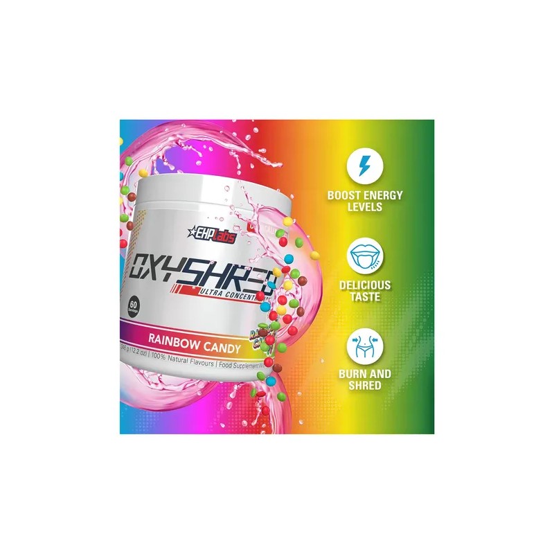 Quemador Grasa Termogénico EHPlabs OxyShred 270g Sabor Rainbow Candy
