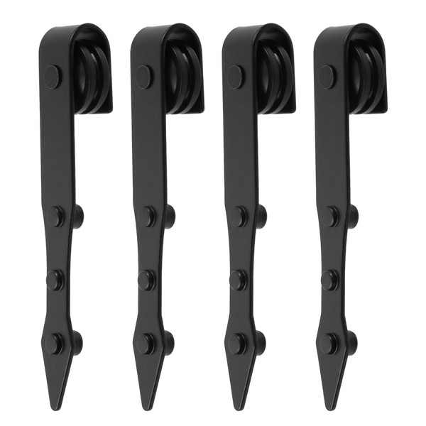 Mewutal 4pcs Sliding Barn Door Hardware Track Kit I Shape
