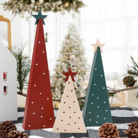 FestalMart Christmas Decorations-Three Sizes Wooden Christmas Tree
