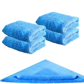 Brestol Polishing Cloths Set of 5 40 x 40 cm - 435 g/m² - Lasered Professional Microfibre Polishing Cloths with Soft Paint-friendly Deep Pile without Seam for Polishing Polishes / Seals