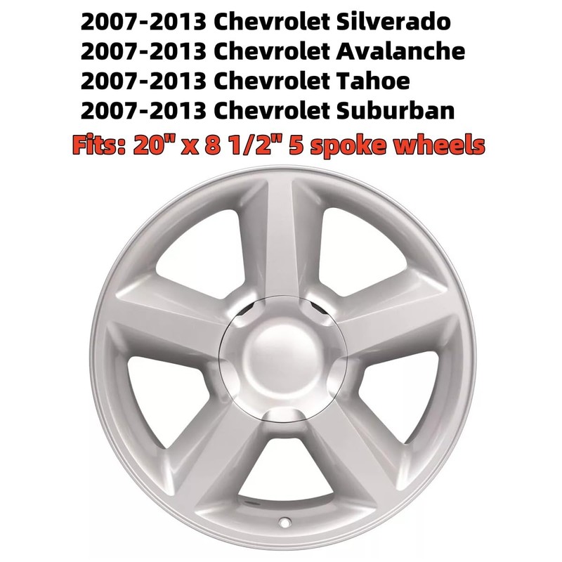 4PCS Hub Center Caps for Chevy Silverado Tahoe Avalanche 2007-2013