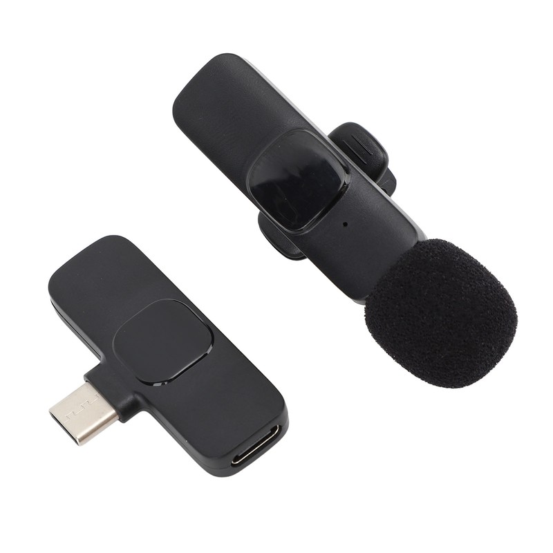 Wireless Lavalier Microphone Noise Cancelling 360° Sound 20m Range Professional