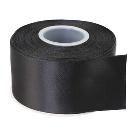 ITIsparkle 50mm Width Double Faced Satin Ribbon 22 Meters-Roll Set for Gift Wrapping Party Favor Hair Braids Baby Shower Decoration Craft Supplies, Black