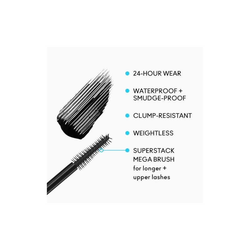 MAC Stack Superstack Mega Brush Waterproof Mascara - Black Stack