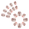 RUOKEXIN Fall Press-on Nails - Short, Square, Pink False Nails