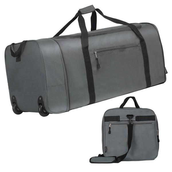 Finnhomy 100L Foldable Rolling Duffel Bag with 2 Wheels, Light