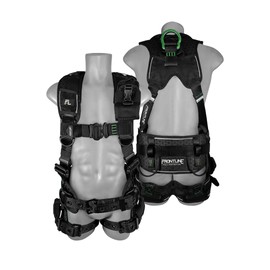 FRONTLINE FALL PROTECTION 250CTB Elite™ Construction Harness | Aluminum Hardware | Suspension Trauma Straps | Reflective Trim| Perforated Pads| OSHA&ANSI (Size:M/L)