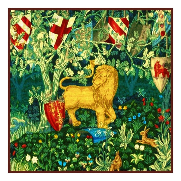 Orenco Originals Heraldry Lion by William Morris Counted Cross Stitch Pattern