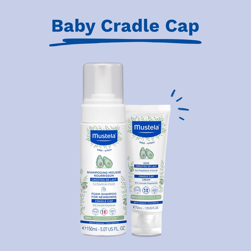 Mustela Baby Cradle Cap Bundle - Natural Baby Shampoo &