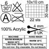 2 Pack of White 7F76-100g Double Knit Wool for Knitting