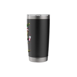 Bigfoot Christmas Tree Lights Xmas Boys Sasquatch Bubble tea Stainless Steel Insulated Tumbler