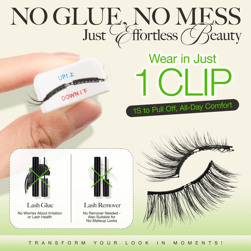 LASHVIEW LASHVIEW Magnetic Eyelashes Natural Look, Reusable Soft Magnetic Lashes