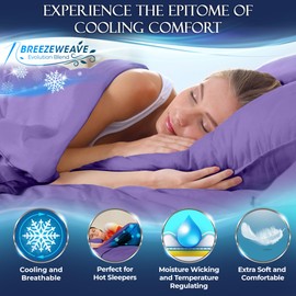 DECOLURE Cooling Bed Sheets King Set 4pcs - Luxurious & Ultra-Soft King Size Cooling Sheets for Hot Sleepers - Comfortable & Cool Bamboo Viscose Microfiber Sheets King Size w/Deep Pockets (Purple)