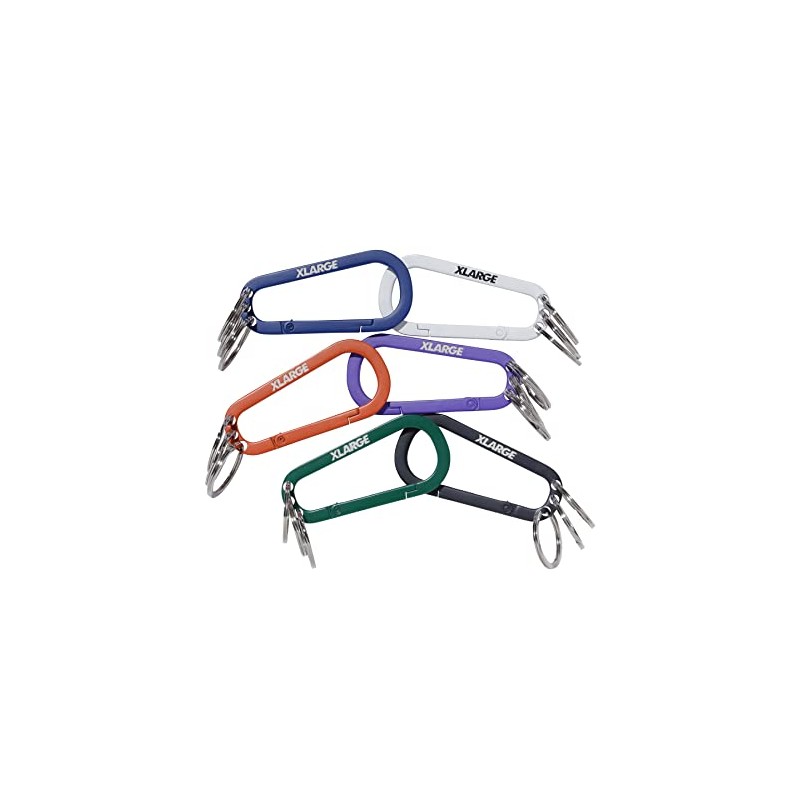 Extra Large Standard Logo Keyring Carabiner, navy